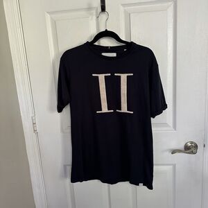 Les Deux Men’s Navy Blue & Beige Sherpa “II”Logo T-Shirt - Large Cotton